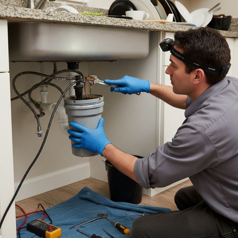 Garbage Disposal Installation detail